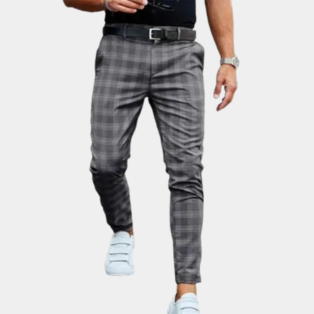Pantalon à carreaux pour homme 