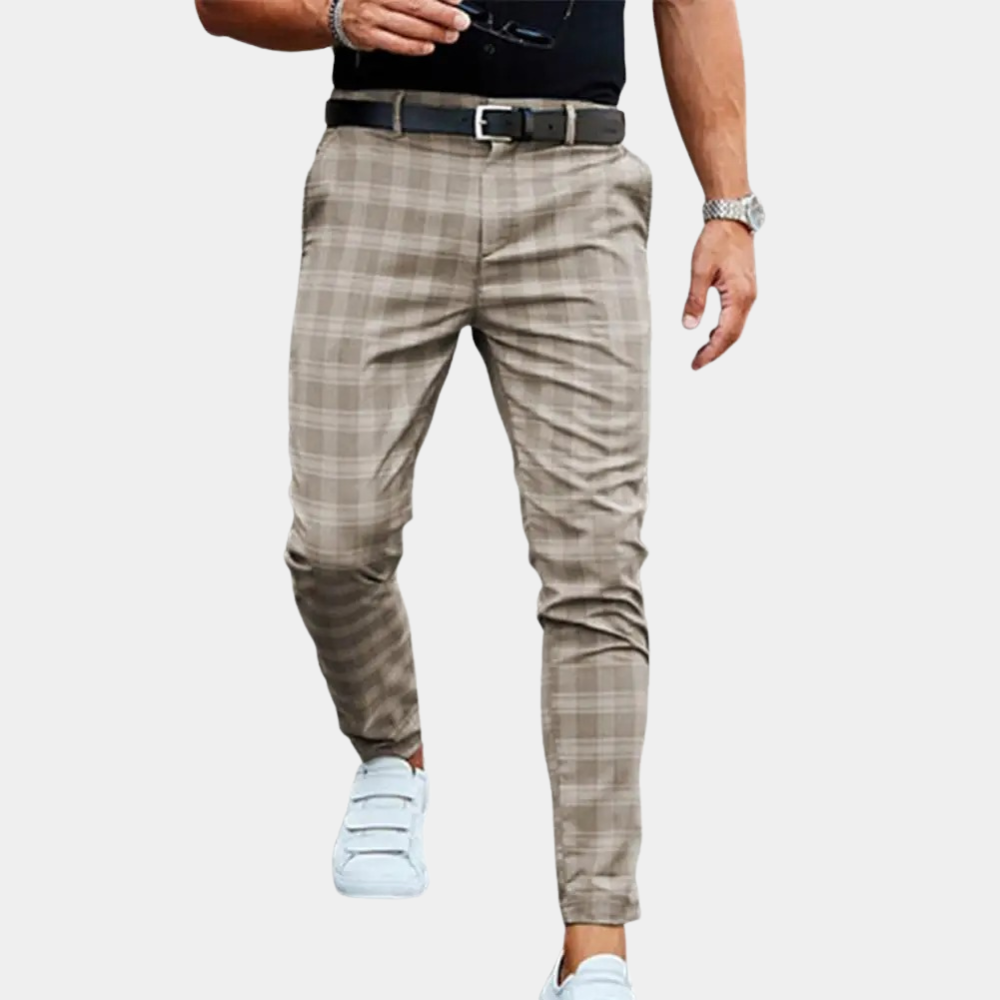 Pantalon à carreaux pour homme 