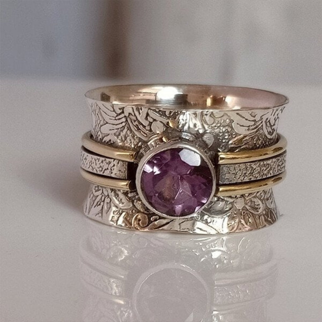 Bague de méditation en cristal de Bohème 
