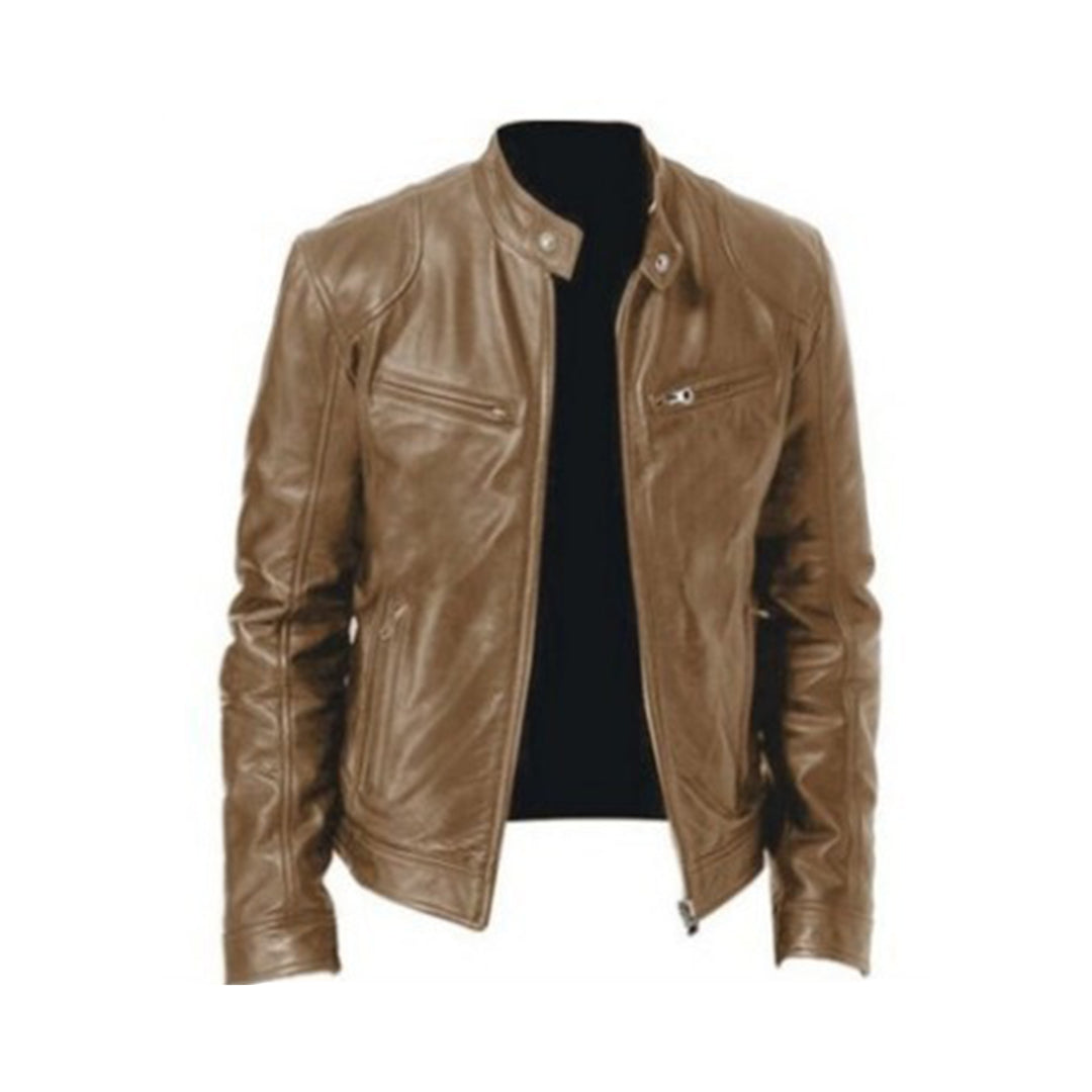 Roderick - schmal geschnittene Lederjacke