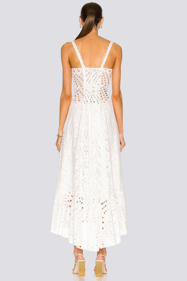 Cassandra Spaghetti Hollow Maxi Kleid