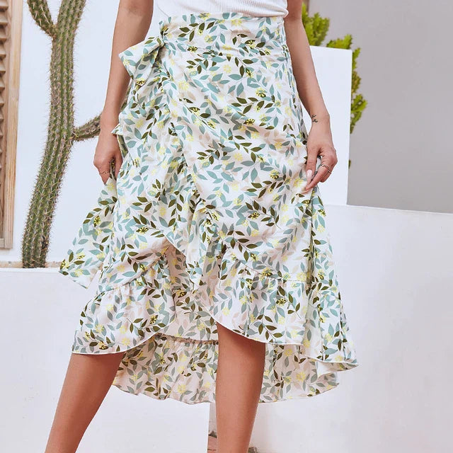 Karin | Irregular Chiffon Midi Skirt