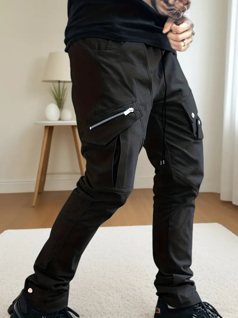 Daniel – pantalon cargo décontracté avec poches zippées