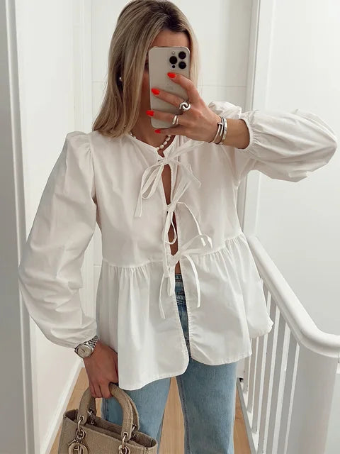 Bellachicha - Bluse mit Schleifendetail
