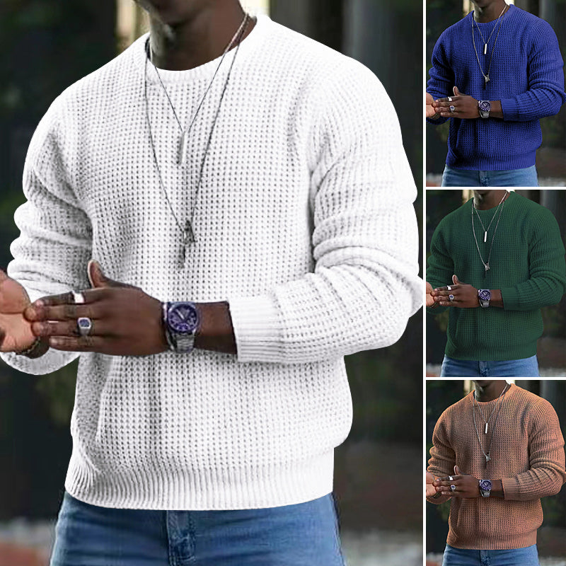 Darius - pull ras du cou à manches longues pour homme