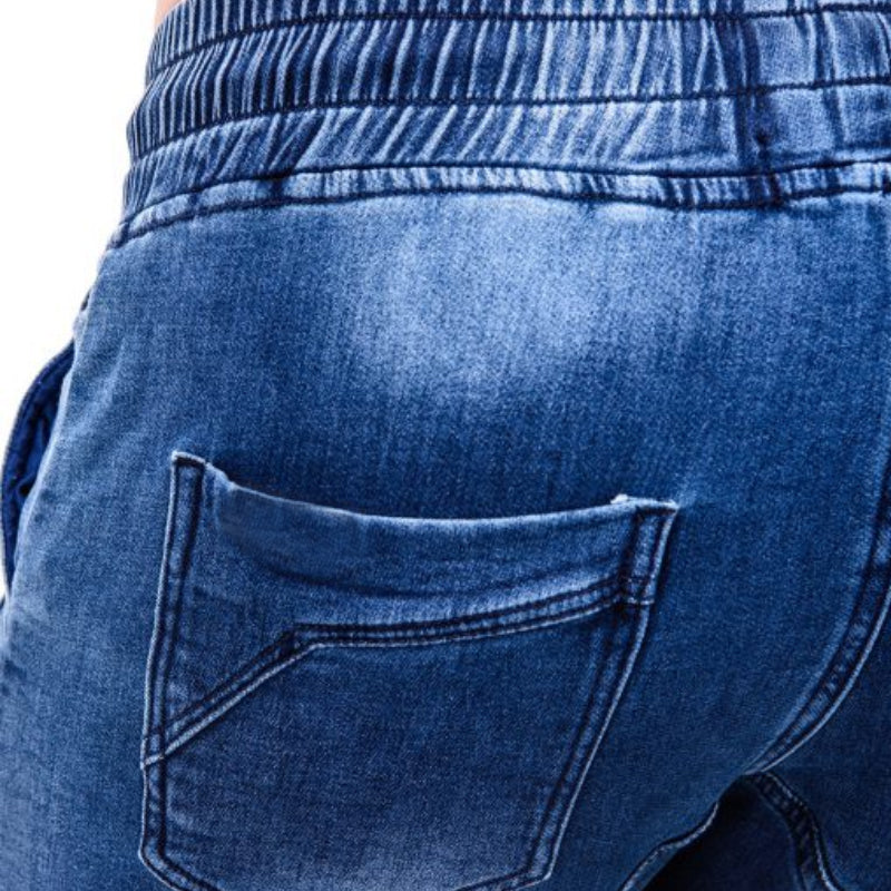 Jean décontracté ajusté délavé pour homme