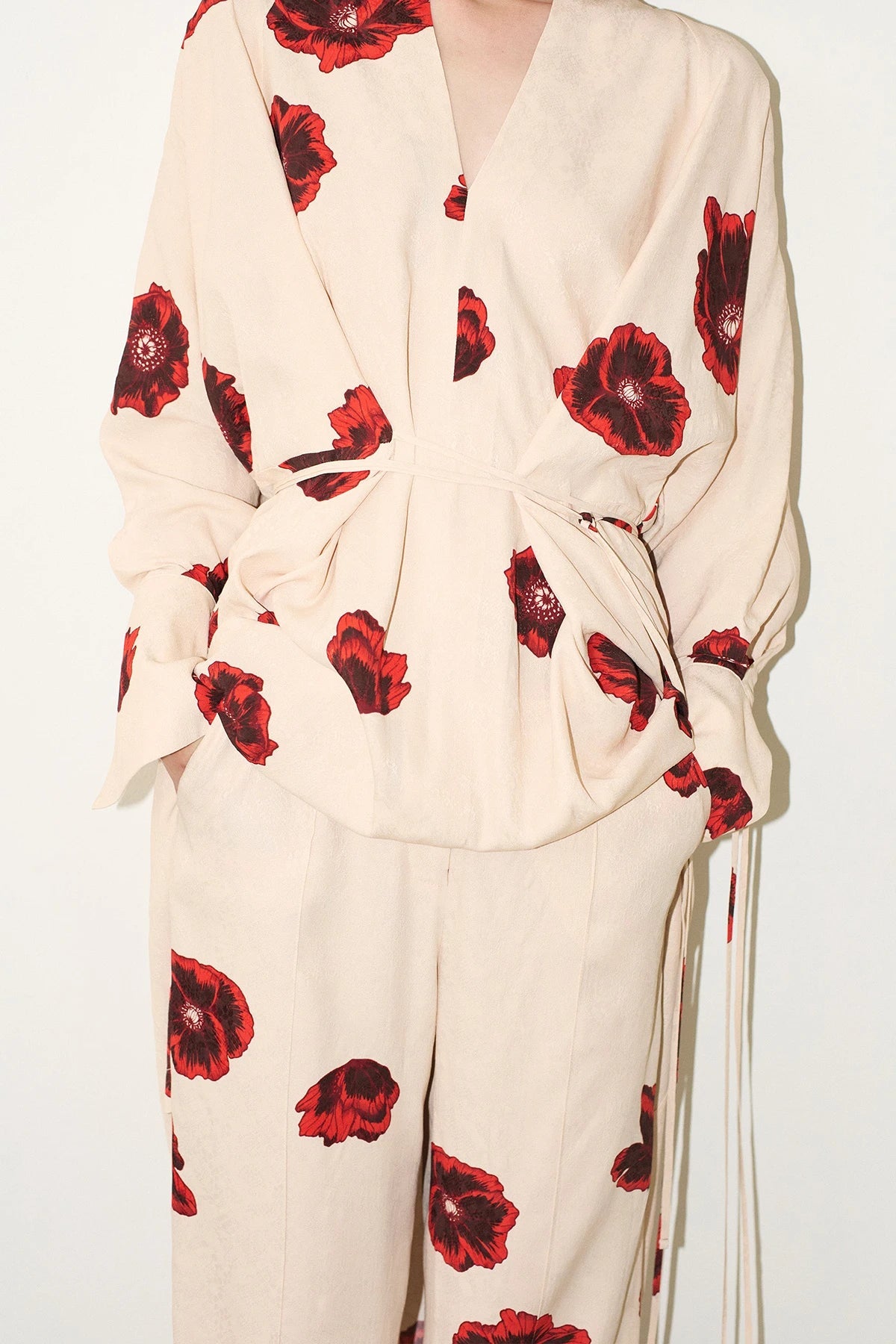 Robe Kimono Imprimé Sahara - Coquelicot