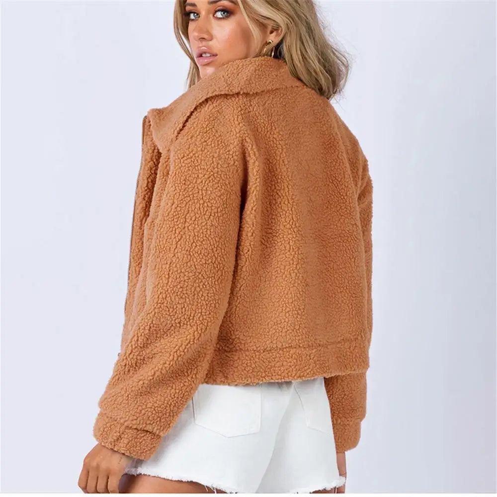 Wistal | Veste bomber Sherpa confortable pour femme