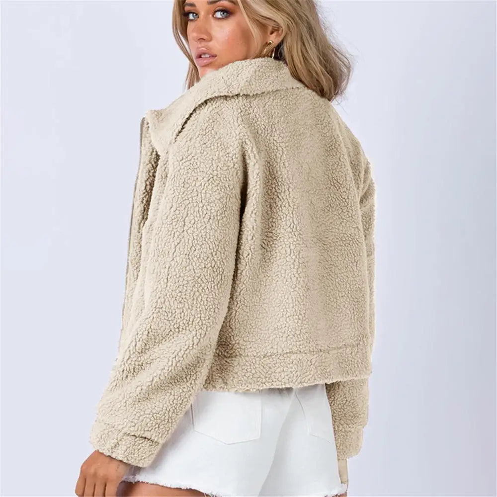 Wistal | Veste bomber Sherpa confortable pour femme
