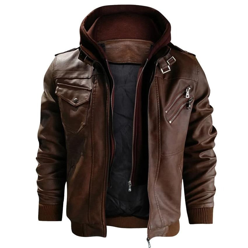 benjy – herren-motorradjacke aus kunstleder