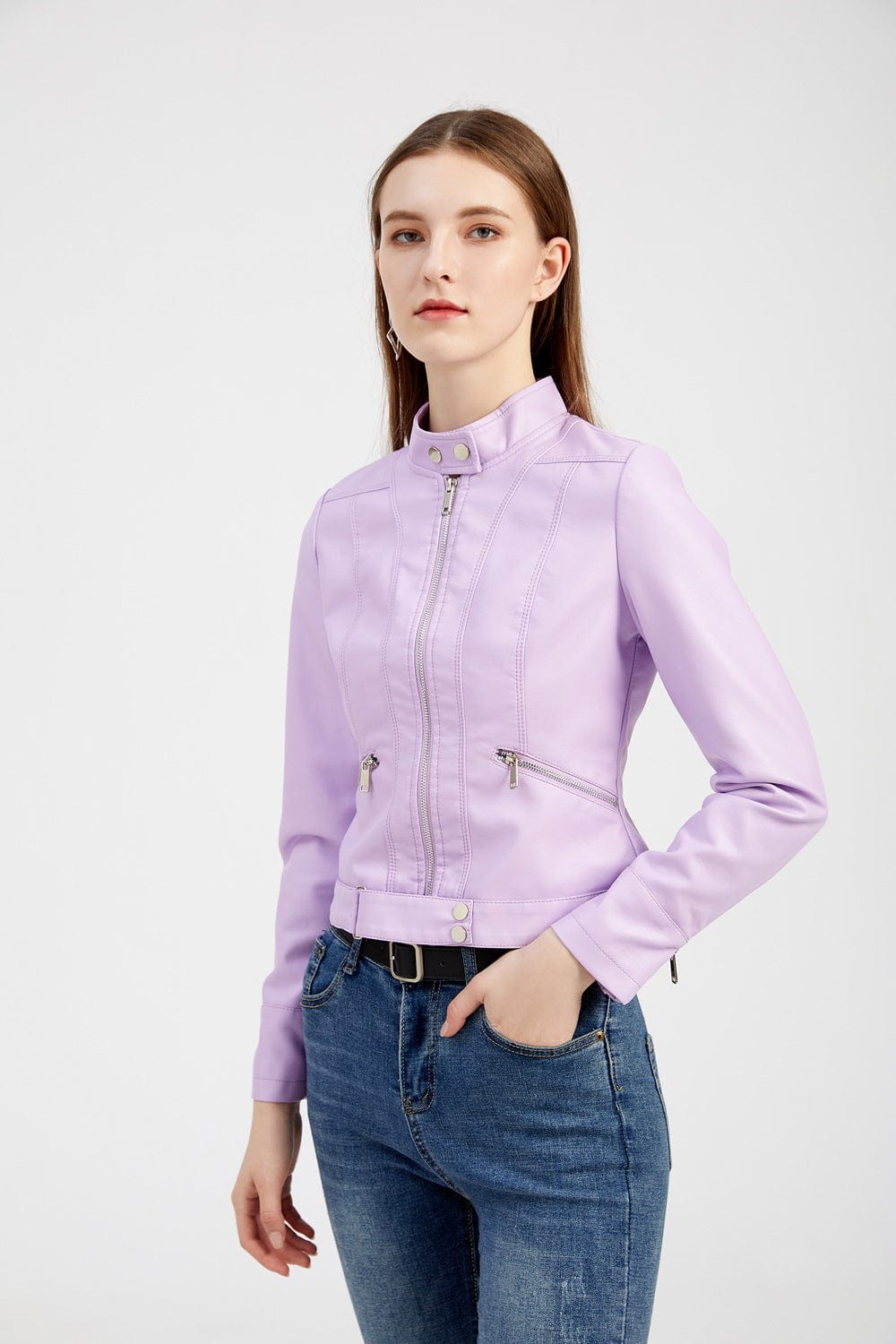 Yrelia | Veste en cuir élégante