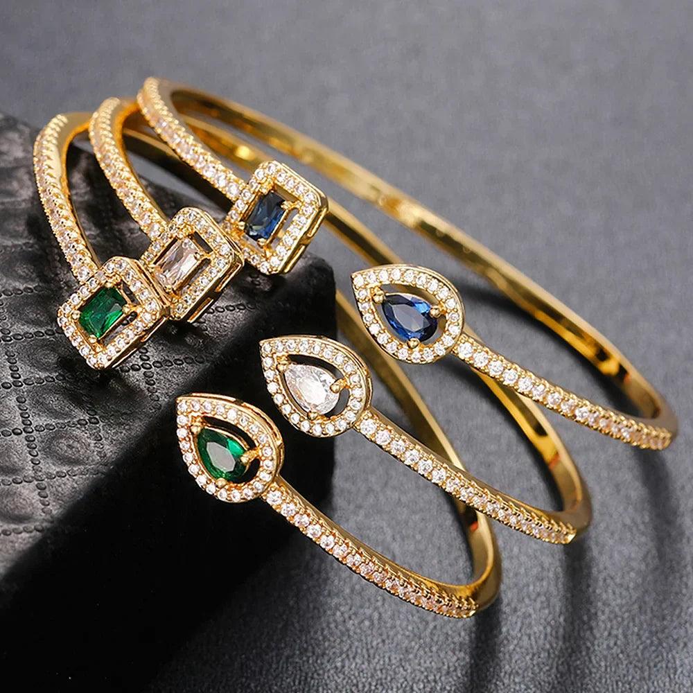 Lottie | Bracelet manchette en zircone pour femme 