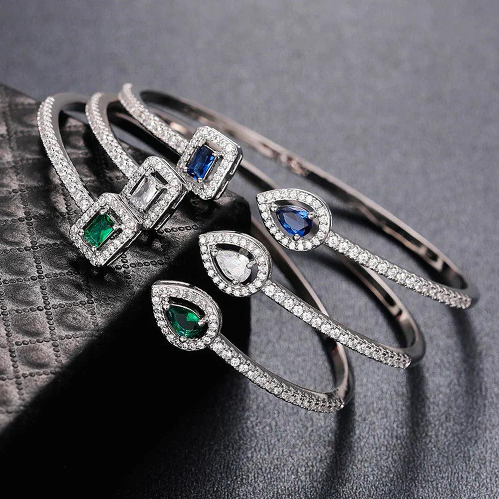 Lottie | Bracelet manchette en zircone pour femme 