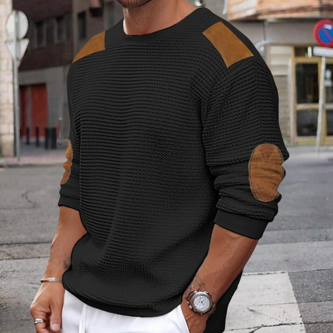 Kier - Pull patchwork pour homme