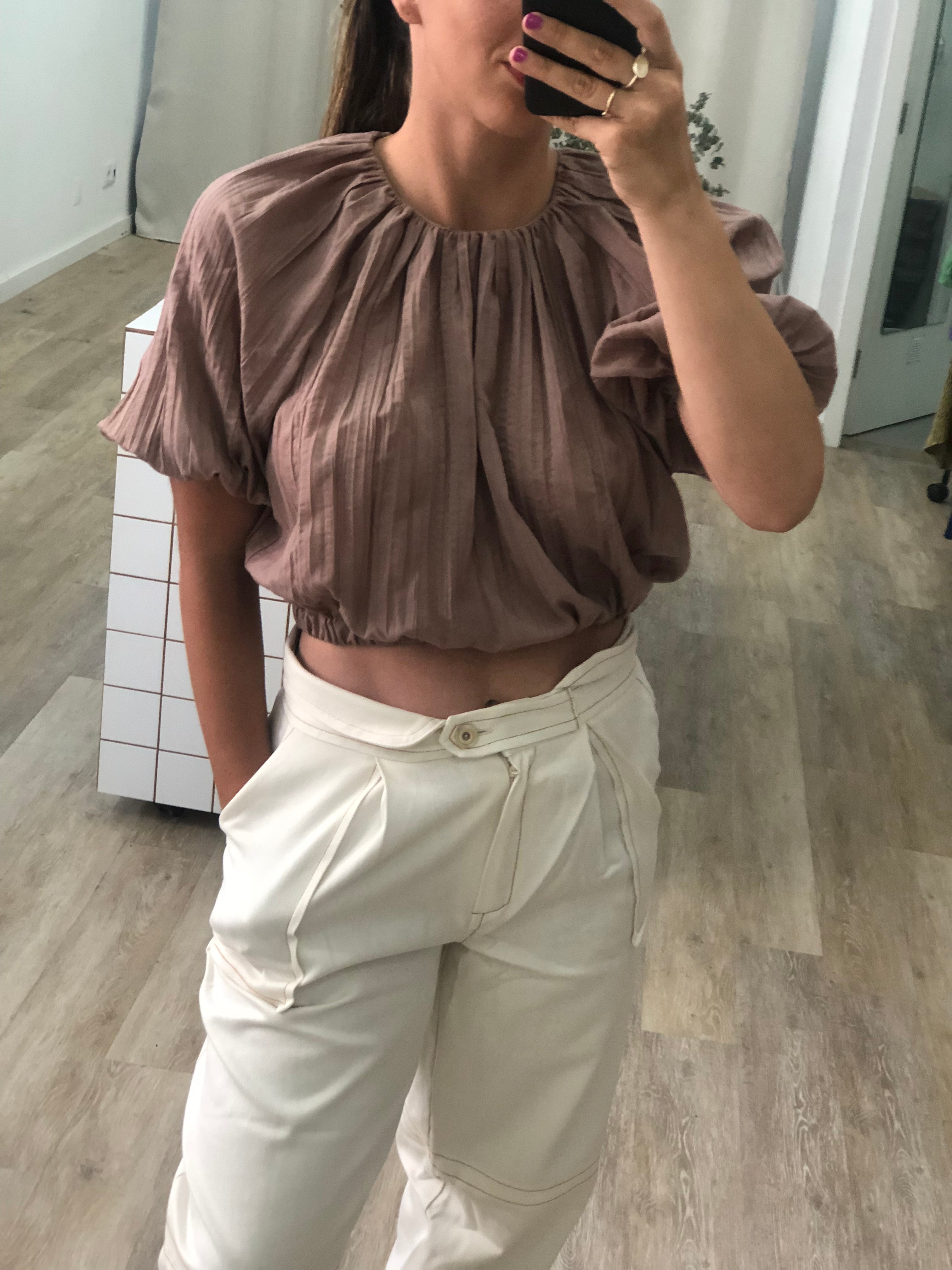 Bellachicha-Bluse - SOFT BROWN