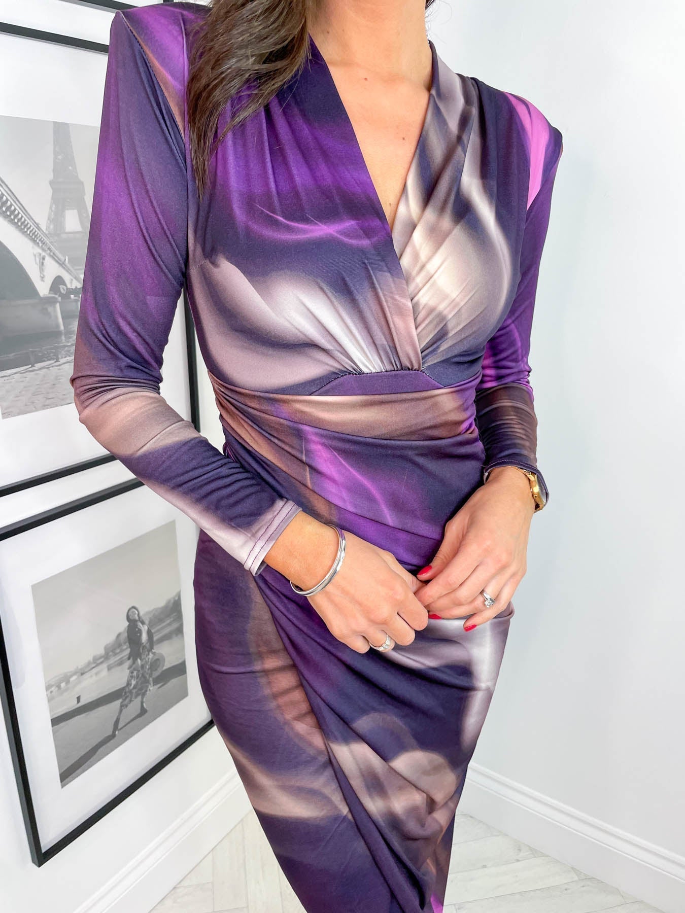 Alise - Robe midi chic - Col V 