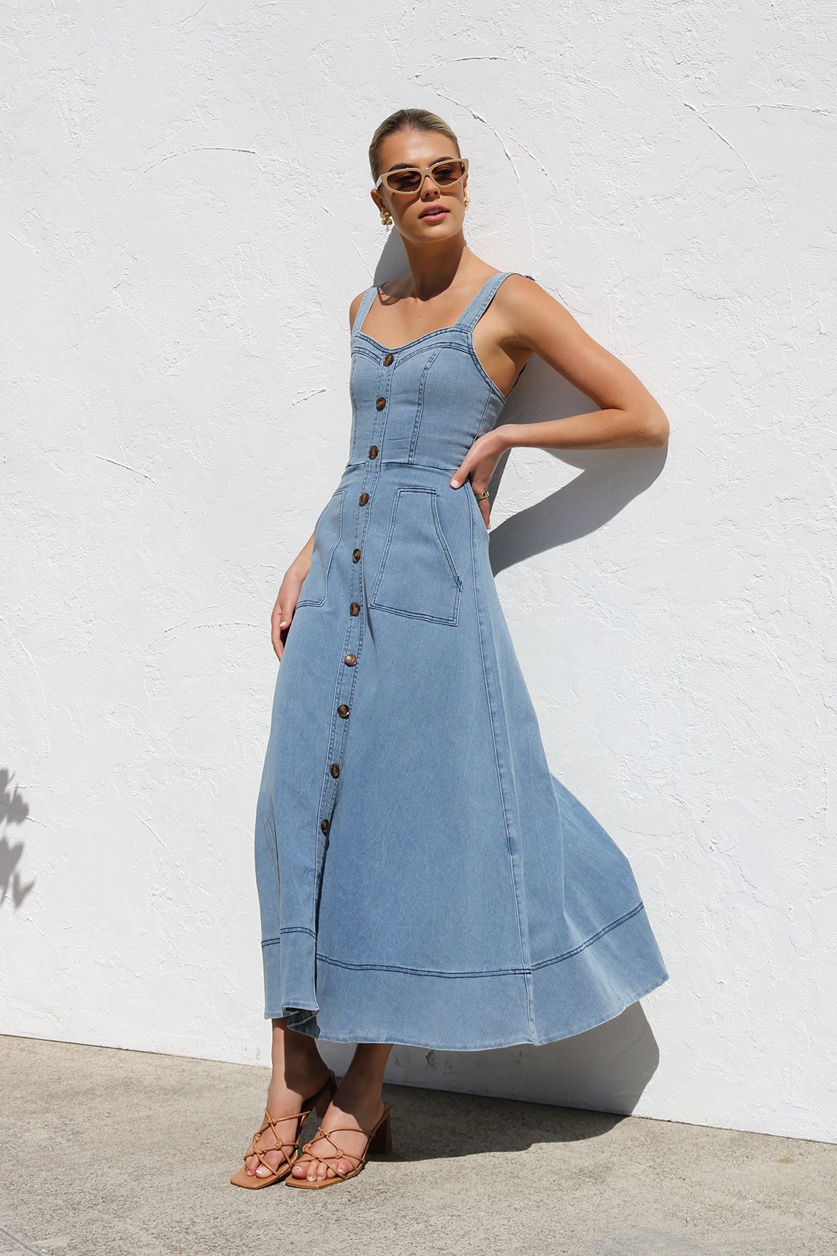 Danielle Kleid BLAUER DENIM