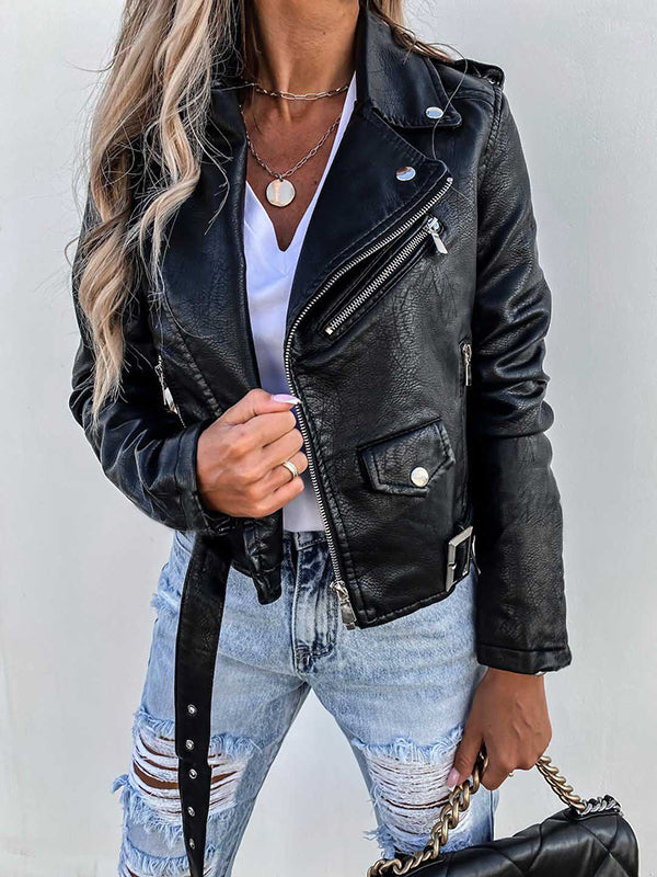 Nord | Veste courte Perfecto pour femme en simili cuir