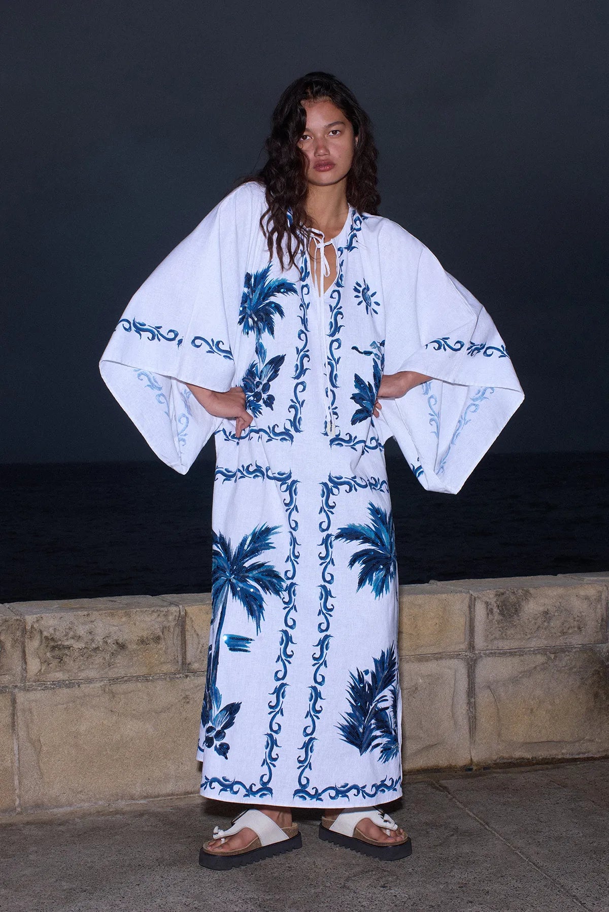 Lanikai Blau Hawaiian Maxi Kleid