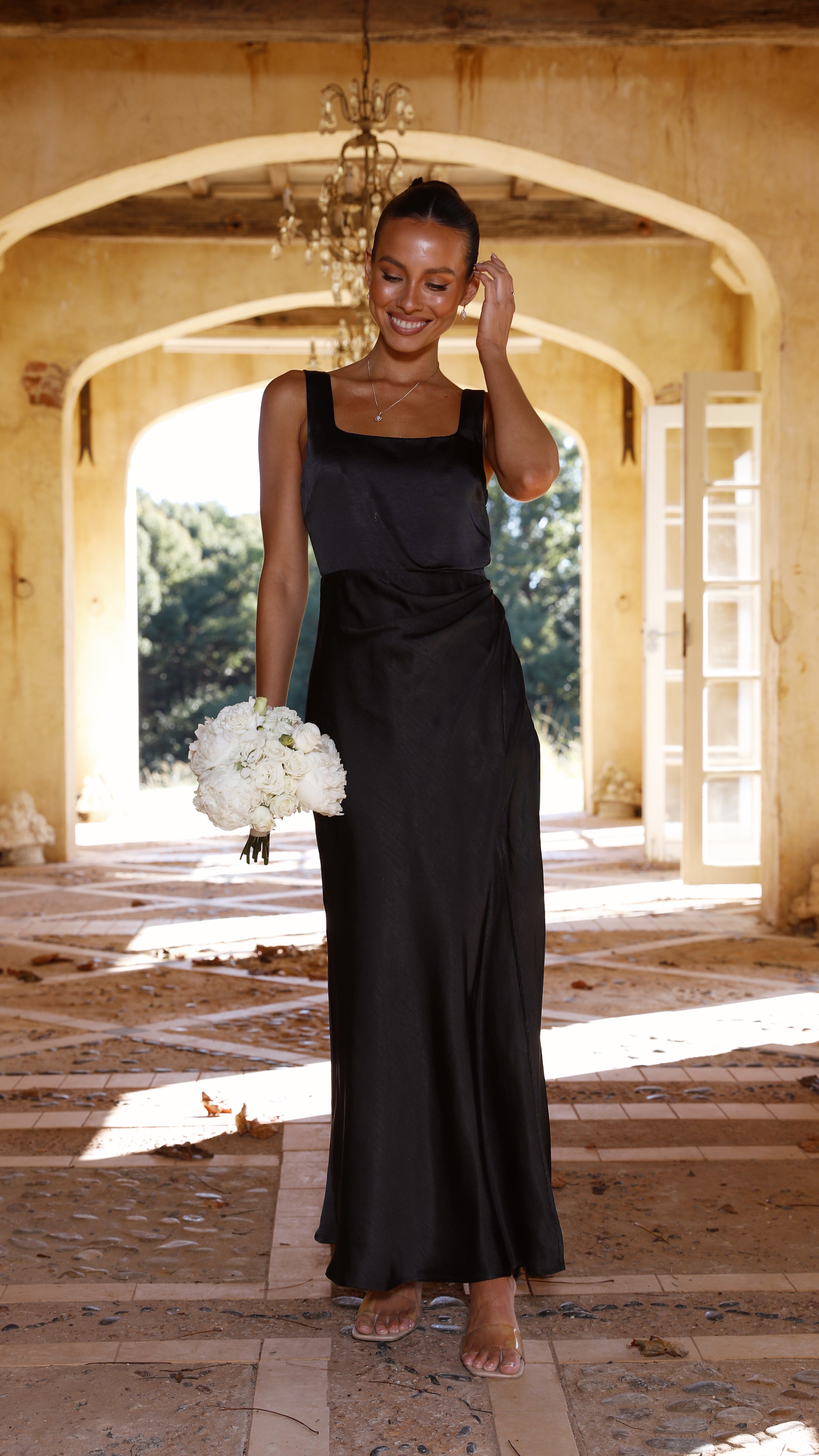 Robe longue Alaria - Noire 