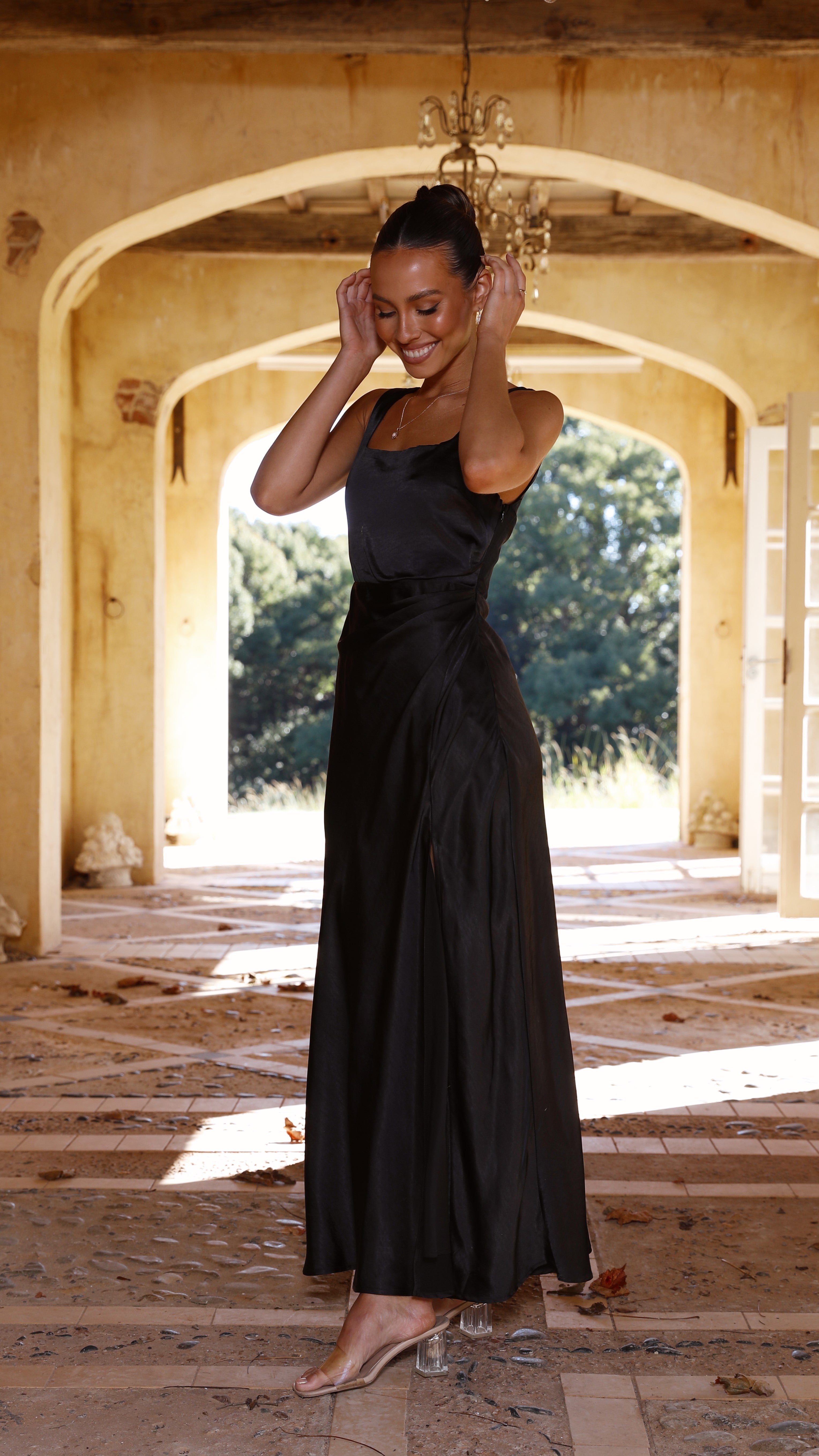Robe longue Alaria - Noire 