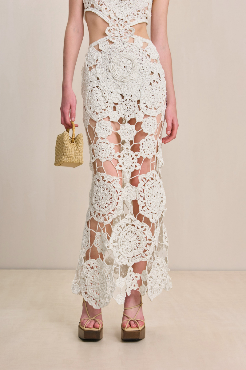 Lucille Neckholder-Maxikleid aus Baumwolle mit Cut-outs