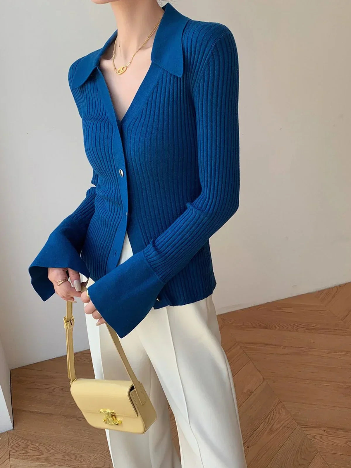 Koreanische Luxus-Strickjacke für Damen