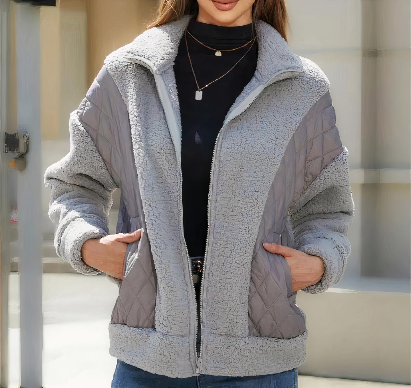Weivon | Veste patchwork matelassée pour l'automne