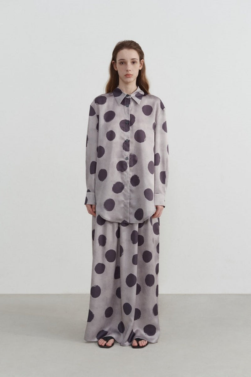 Langarmshirt mit Polka Dot-Print