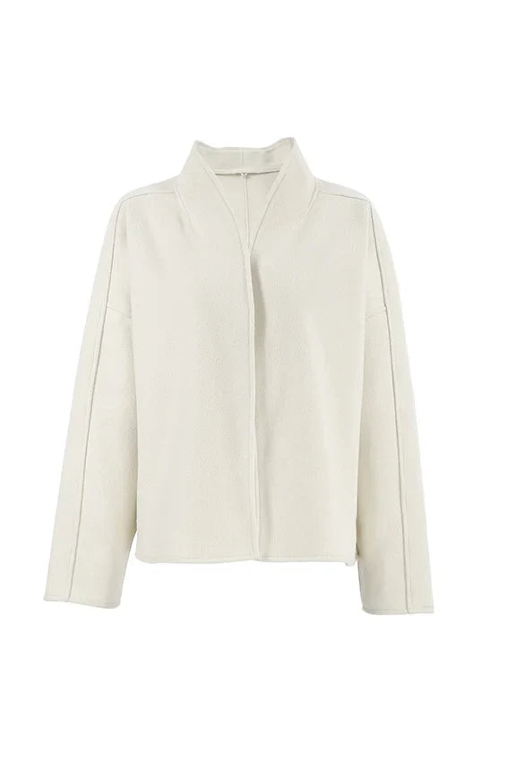 Langärmlige Jacke mit V-Ausschnitt