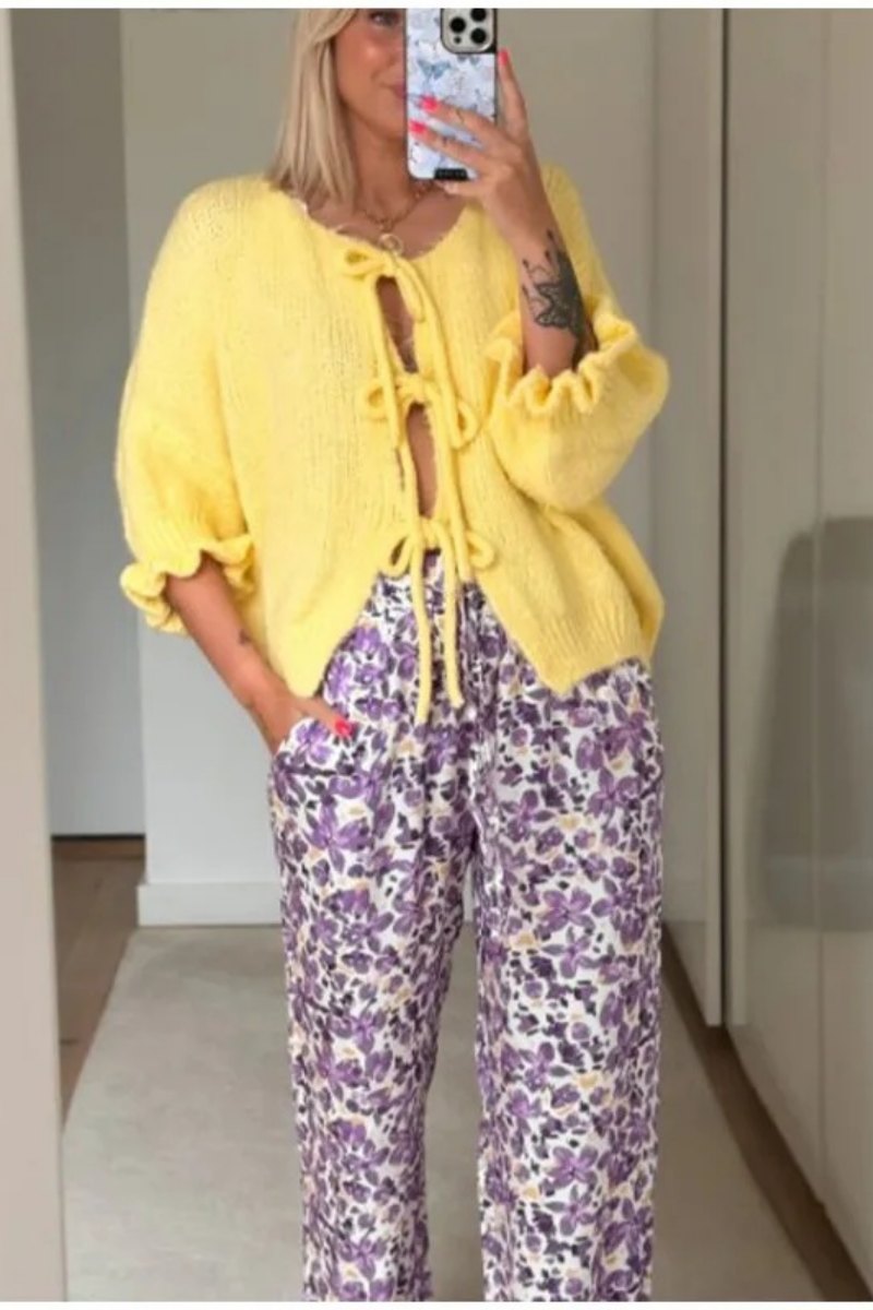 Cardigan avec nœud papillon