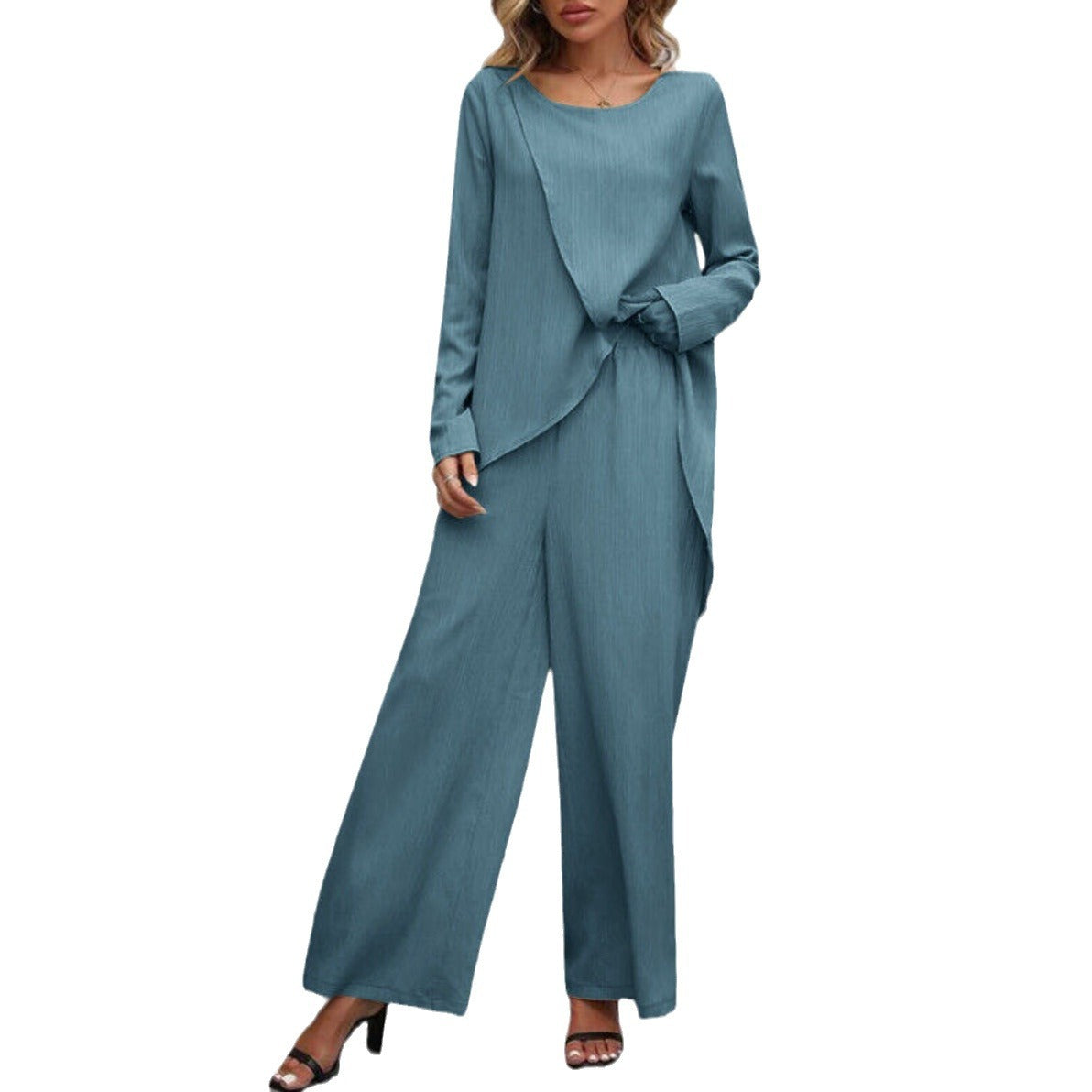 Bellachicha mit unregelmäßigem Saum und weite Hose mit elastischer Taille