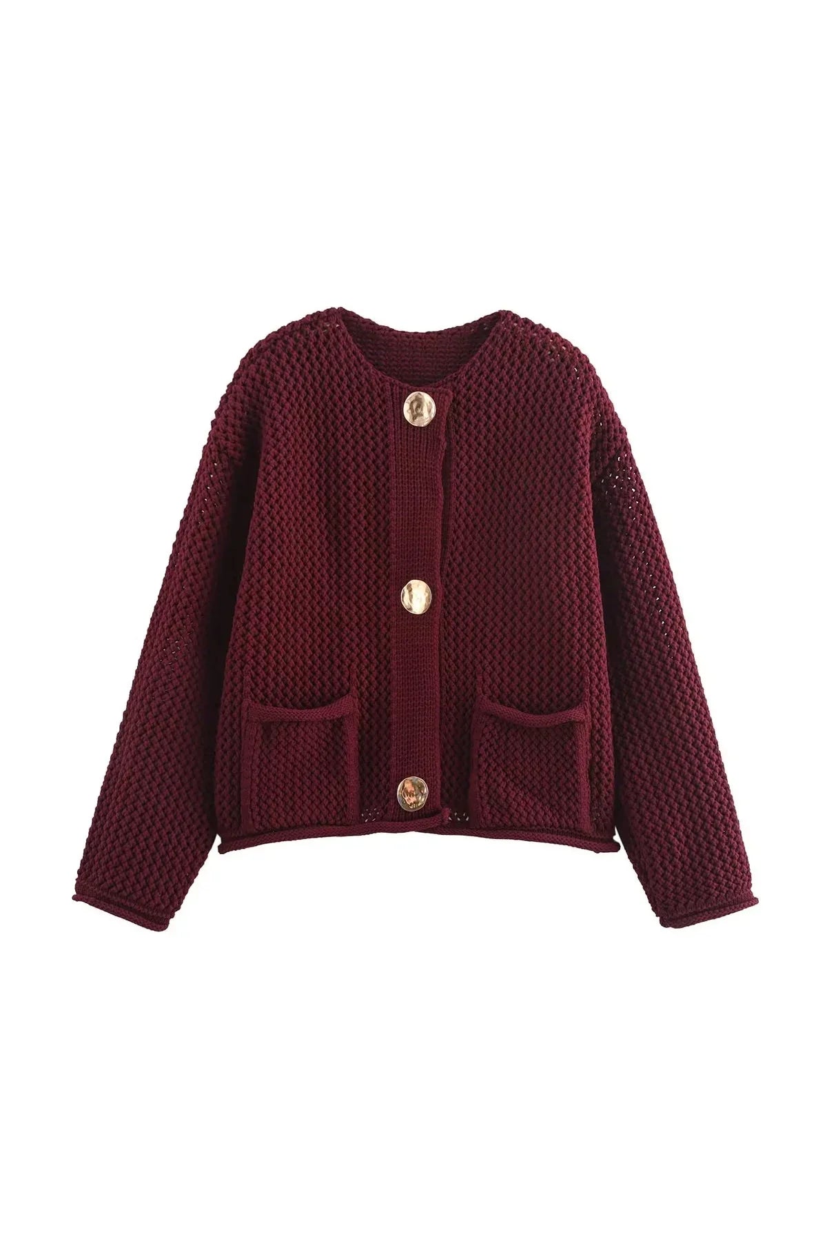 Grobstrick-Cardigan-Jacke