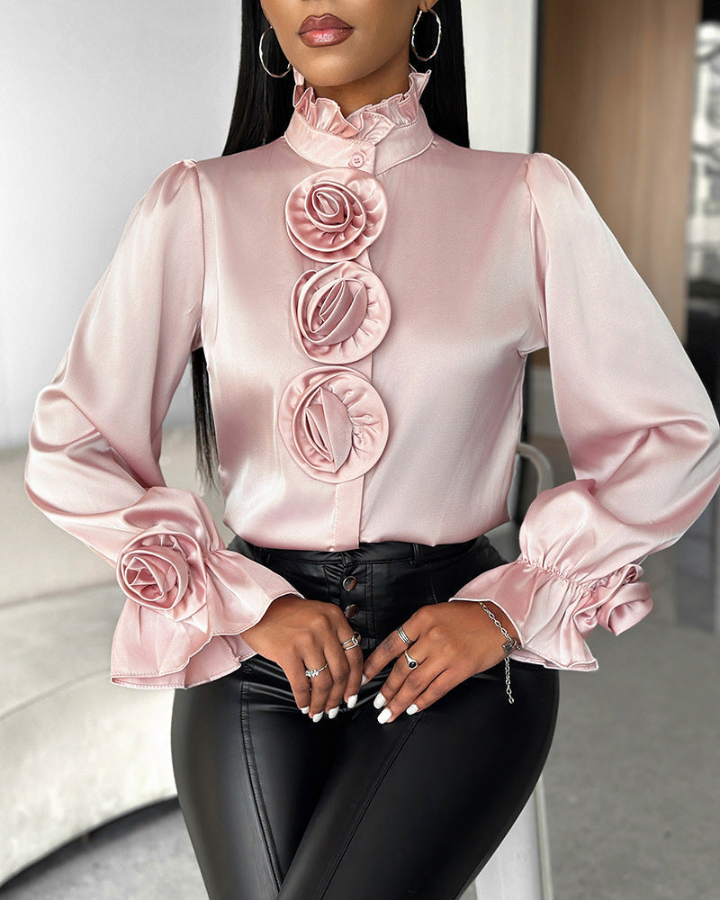 Bellachicha Blusenshirt mit 3D-Blumen