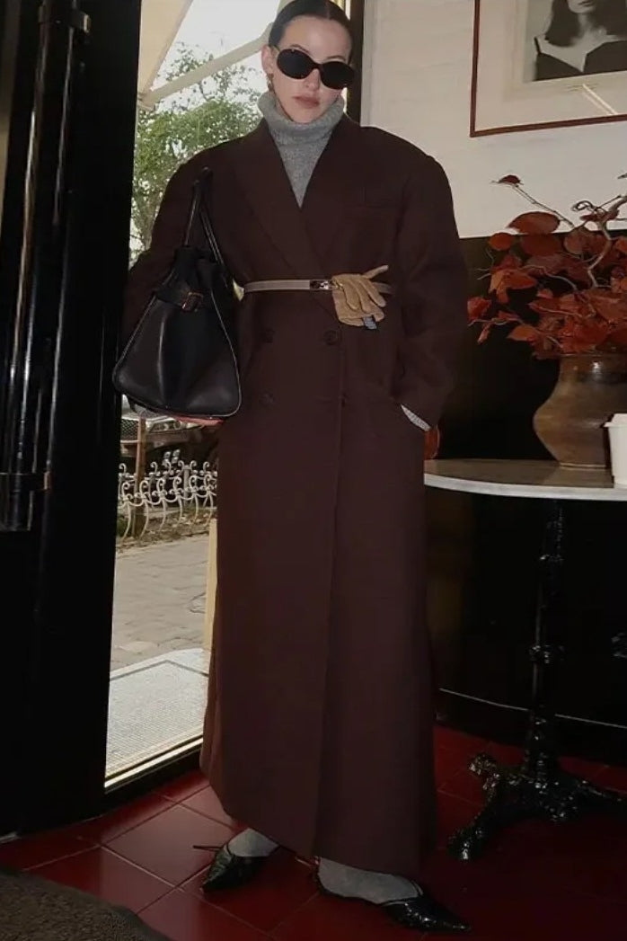 Manteau croisé à revers