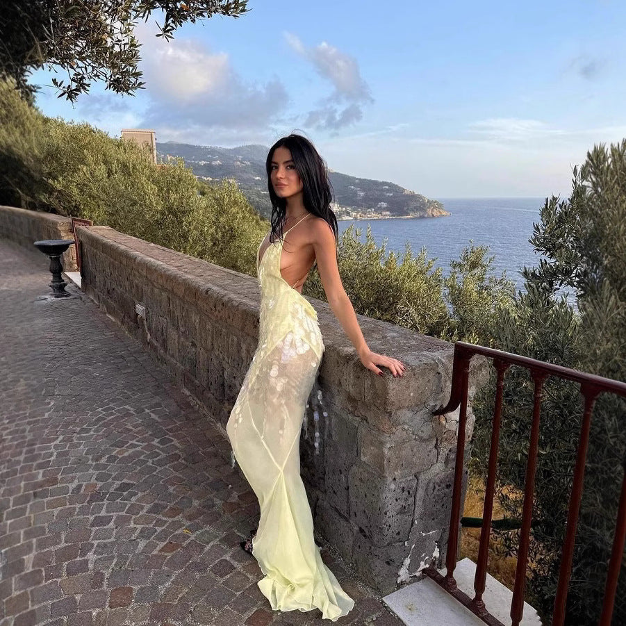 Emilia - Robe longue à paillettes