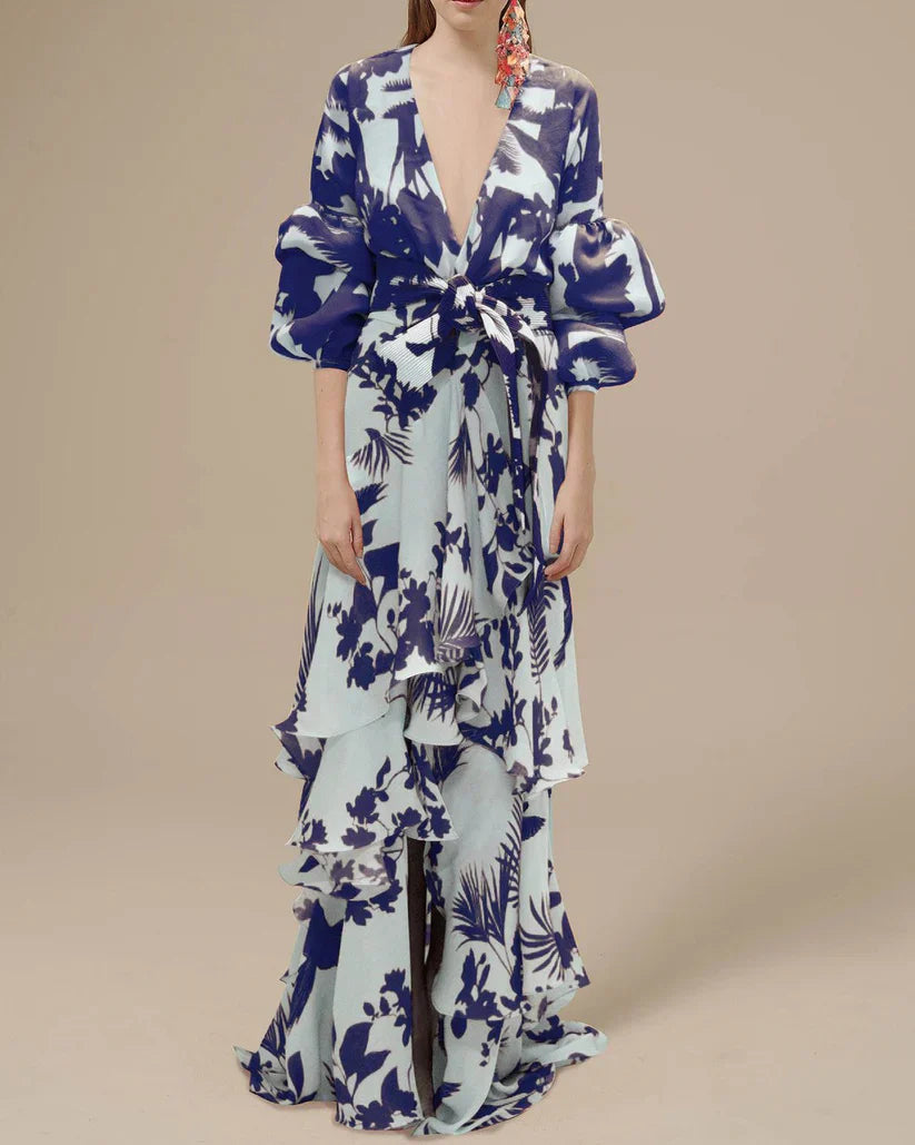 Elise - Bedrucktes Chiffon-Festtagskleid
