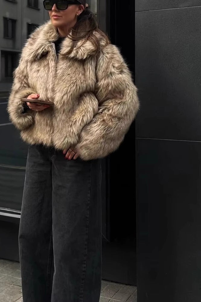 Stylische Kunstlederjacke