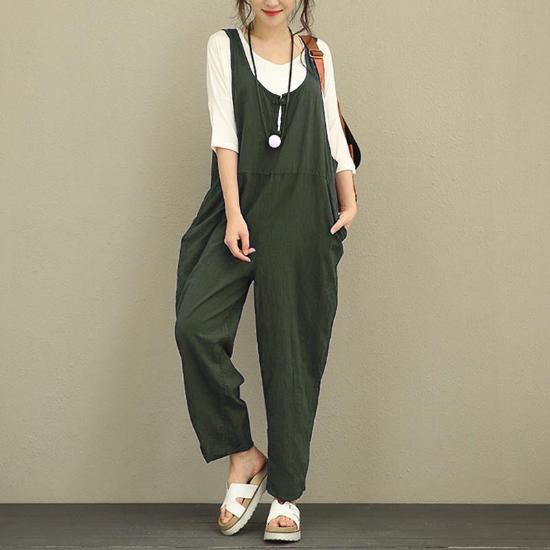 Combinaison décontractée et ample au look uni pour femme 