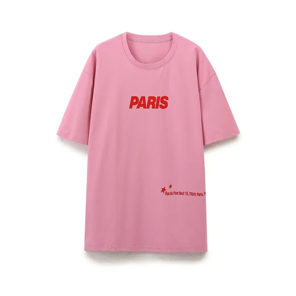 Bellachicha-Shirt mit kurzen Ärmeln - Paris Druck - Sommer