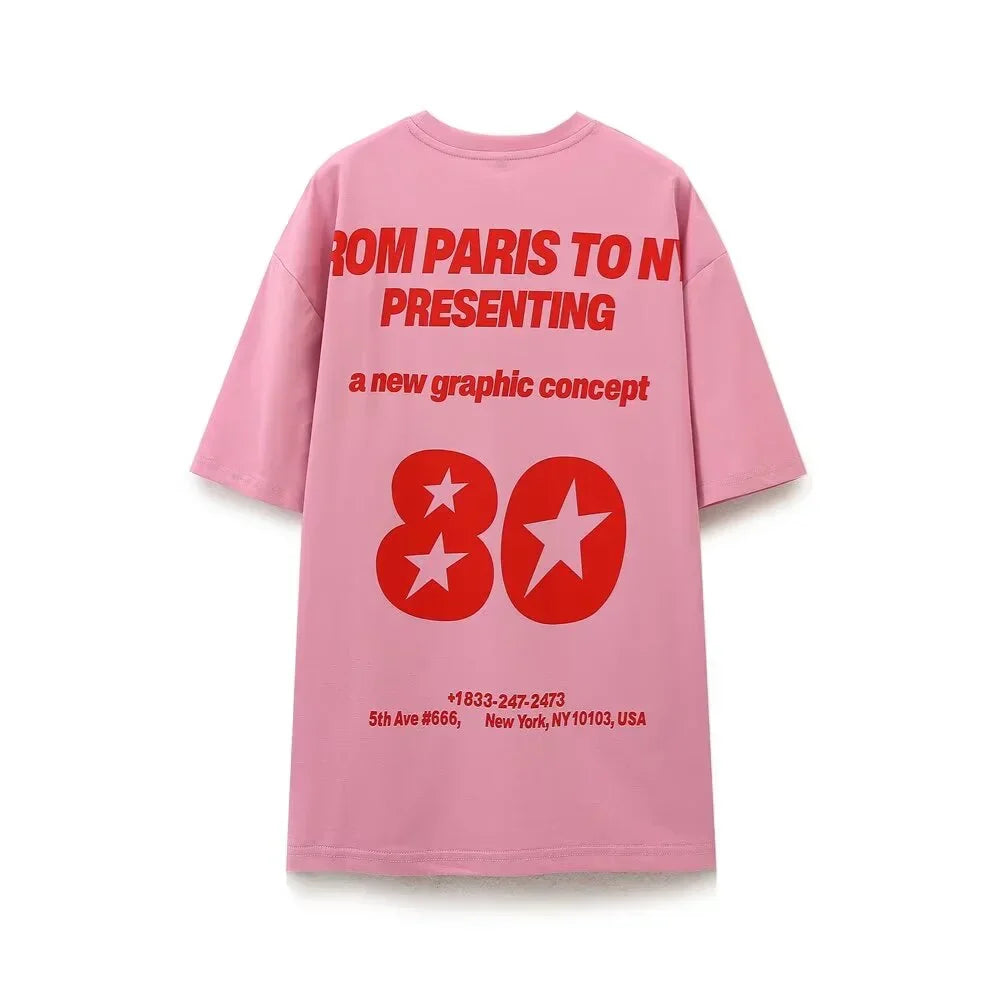 Bellachicha-Shirt mit kurzen Ärmeln - Paris Druck - Sommer
