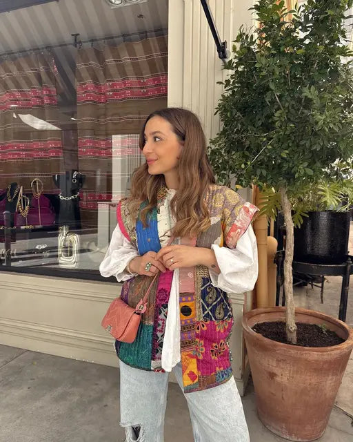 Stuttgart | Printed Floral Patchwork Vests For Sweet women