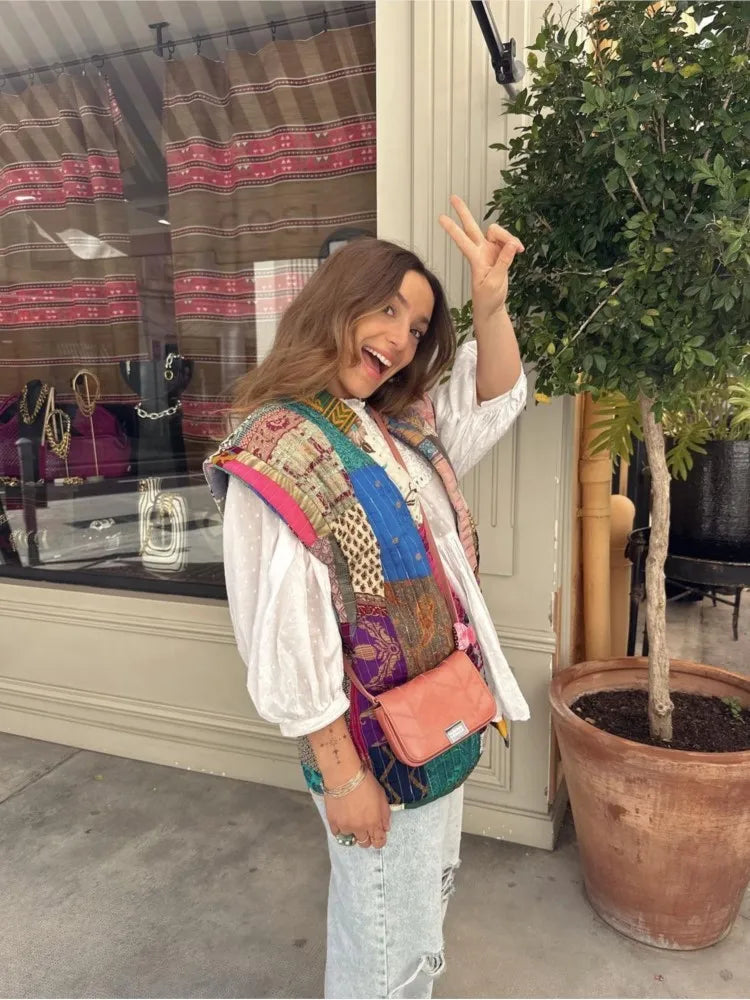 Stuttgart | Printed Floral Patchwork Vests For Sweet women