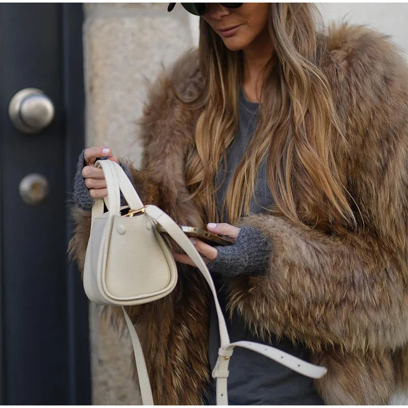 Veste en fausse fourrure pour femme