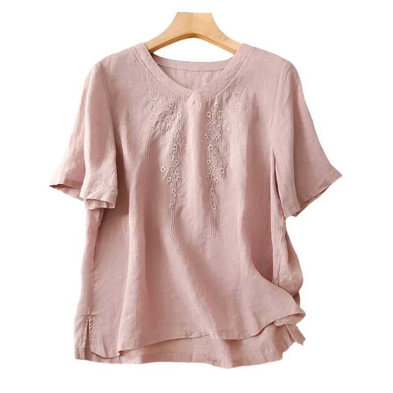 Bellachicha-shirt - Leinen - Stickerei vorne - Sommer