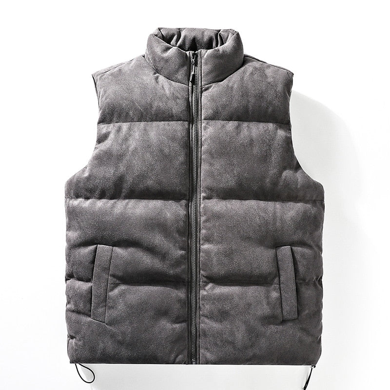 Oban – manteau marron sans manches pour homme