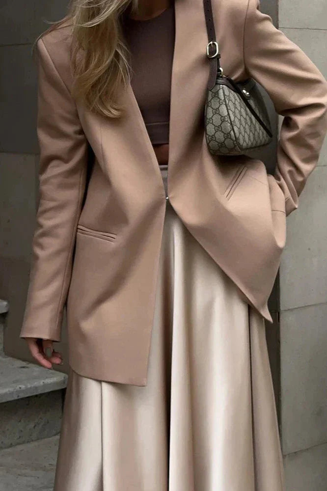 Jupe midi en satin Aubrey