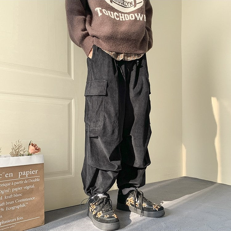 Elmer - Pantalon cargo ample en velours côtelé 