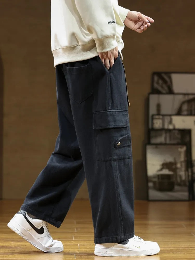 Abram - Pantalon cargo large en coton