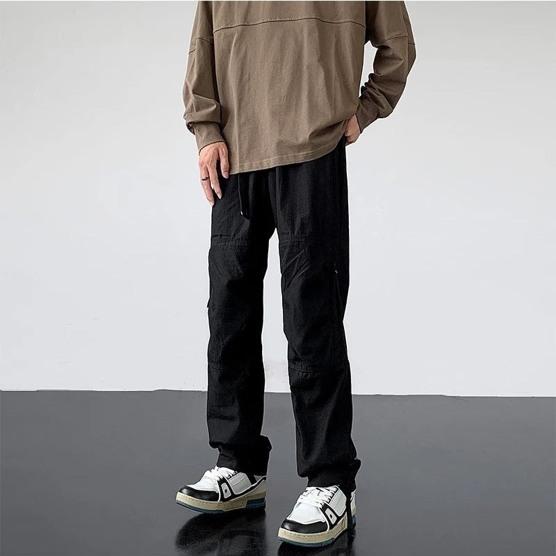 Conor - Pantalon cargo à jambes larges et fermeture éclair